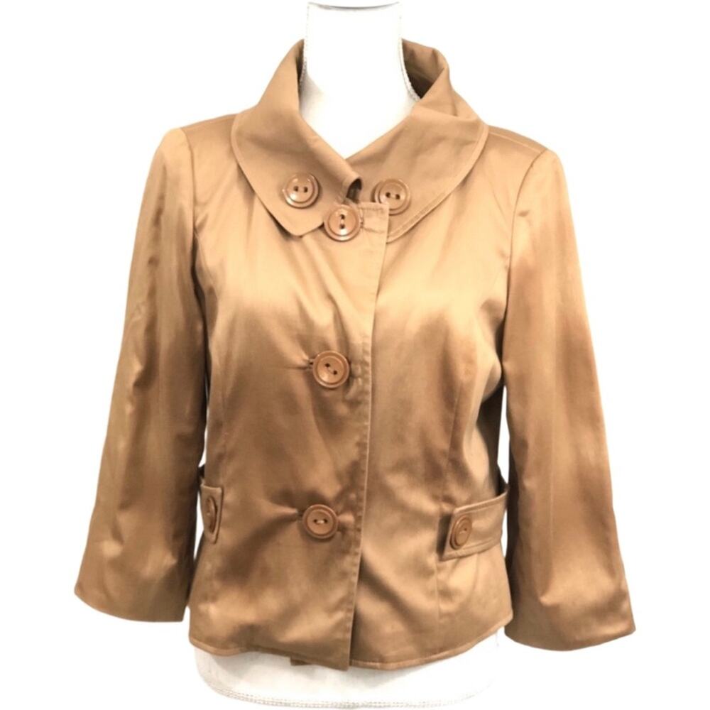 0142 Cropped Randy Kemper Cotton Button Up Blazer